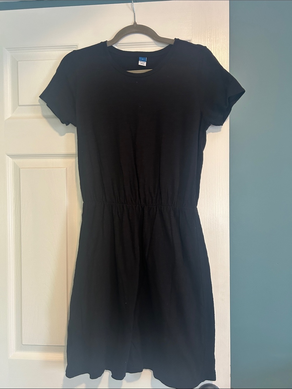 Old Navy Black Crew Neck Short Sleeve Dress